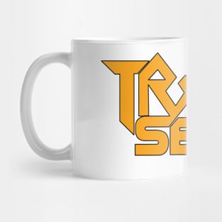 Orange Track Seven Band logo Mug